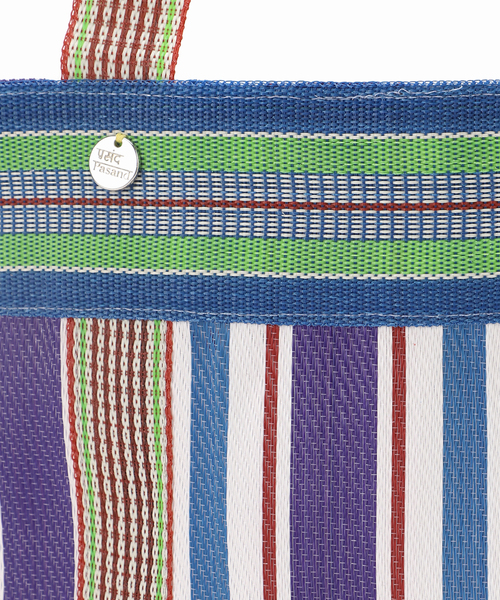 Spick & Span（スピックアンドスパン）の「ne Quittez pas / ヌキテパ Multi Stripe Mesh Small B 882041PA6（トートバッグ・レディース・パープル/イエロー・FREE）」の14枚目の写真