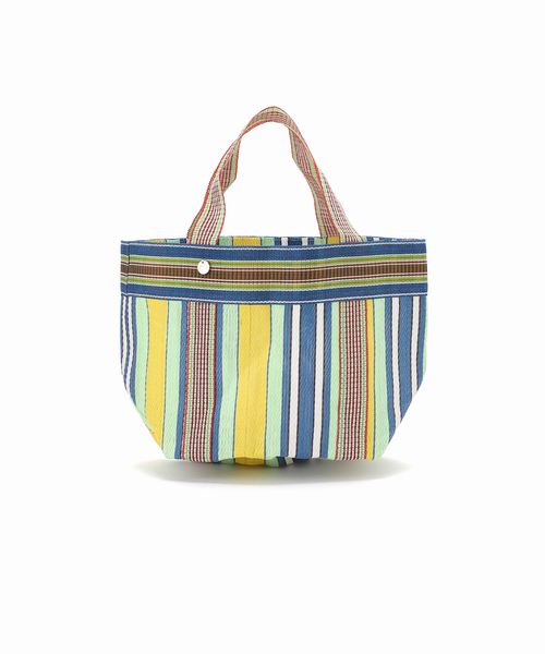 Spick & Span（スピックアンドスパン）の「ne Quittez pas / ヌキテパ Multi Stripe Mesh Small B 882041PA6（トートバッグ・レディース・パープル/イエロー・FREE）」の15枚目の写真