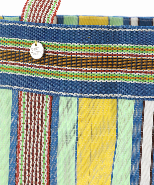 Spick & Span（スピックアンドスパン）の「ne Quittez pas / ヌキテパ Multi Stripe Mesh Small B 882041PA6（トートバッグ・レディース・パープル/イエロー・FREE）」の16枚目の写真