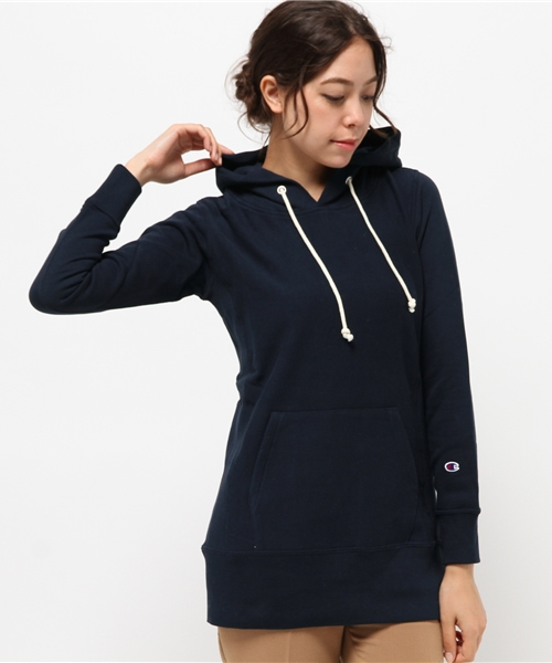Champion（チャンピオン）の「ウィメンズ チャンピオン リバースウィーブ パーカー Champion WMNS RW HOODED SWEATSHIRT CW-G104（パーカー・レディース・ホワイト/グレー/バーガンディー/ブルー/ネイビー・MEDIUM/LARGE）」の3枚目の写真