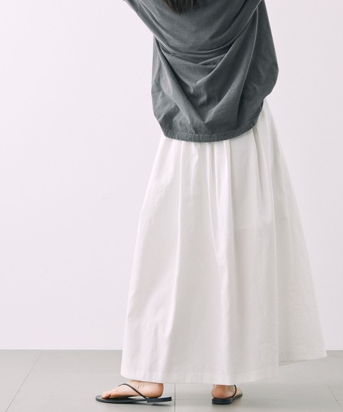 BABYLONE（バビロン）の「サイドスリットギャザースカート（スカート・レディース・オフホワイト/ベージュ・34inch/36inch）」の4枚目の写真
