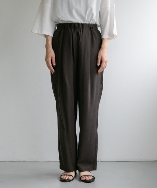 FORK&SPOON（フォークアンドスプーン）の「FORK&SPOON　ピーチスキンイージーパンツ（その他パンツ・レディース・ブラック/ブラウン・1/2）」の13枚目の写真