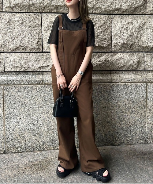 KOBE LETTUCE（コウベレタス）の「ベイカーサロペット（サロペット/オーバーオール・レディース・チャコール/ブラウン/ブラック/アイボリー系・M/PM）」の4枚目の写真