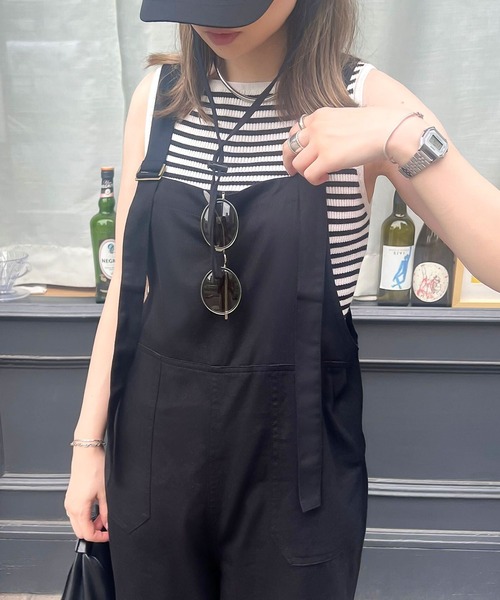 KOBE LETTUCE（コウベレタス）の「ベイカーサロペット（サロペット/オーバーオール・レディース・チャコール/ブラウン/ブラック/アイボリー系・M/PM）」の6枚目の写真