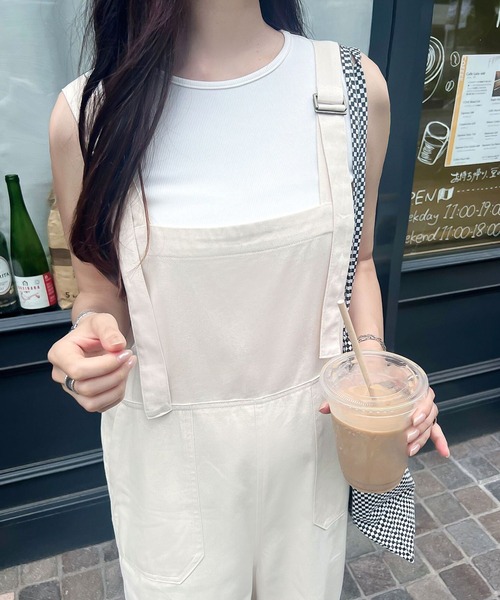 KOBE LETTUCE（コウベレタス）の「ベイカーサロペット（サロペット/オーバーオール・レディース・チャコール/ブラウン/ブラック/アイボリー系・M/PM）」の11枚目の写真