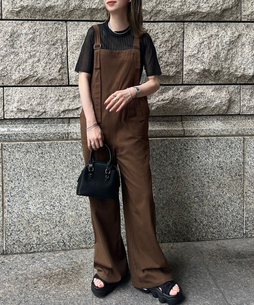 KOBE LETTUCE（コウベレタス）の「ベイカーサロペット（サロペット/オーバーオール・レディース・チャコール/ブラウン/ブラック/アイボリー系・M/PM）」の9枚目の写真
