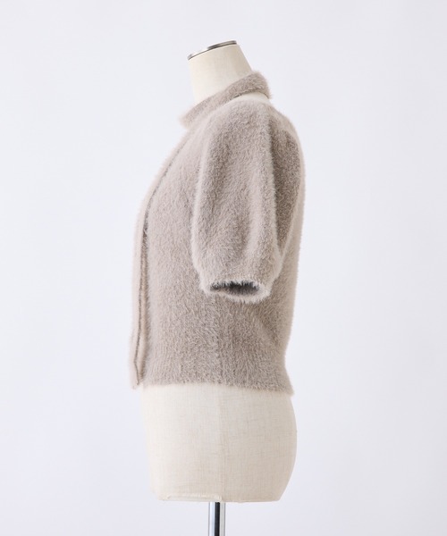 one after another NICE CLAUP（ワンアフターアナザーナイスクラップ）の「チョーカーセットフェザーニット（ニット/セーター・レディース・チャコール/オフホワイト/モカ/ピンク・FREE）」の9枚目の写真