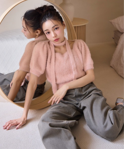 セール】チョーカーセットフェザーニット（ニット/セーター）｜one