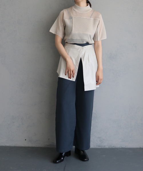 &g'aime（アンジェム）の「【&g’aime】合皮ラップスカート　SYNTHETIC LEATHER WRAP SKIRT（スカート・レディース・グレー/アイボリー/ブラック・FREE）」の11枚目の写真