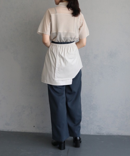 &g'aime（アンジェム）の「【&g’aime】合皮ラップスカート　SYNTHETIC LEATHER WRAP SKIRT（スカート・レディース・グレー/アイボリー/ブラック・FREE）」の14枚目の写真