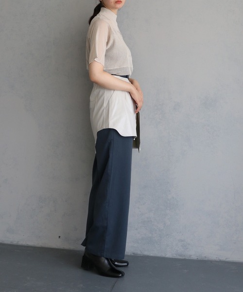 &g'aime（アンジェム）の「【&g’aime】合皮ラップスカート　SYNTHETIC LEATHER WRAP SKIRT（スカート・レディース・グレー/アイボリー/ブラック・FREE）」の13枚目の写真