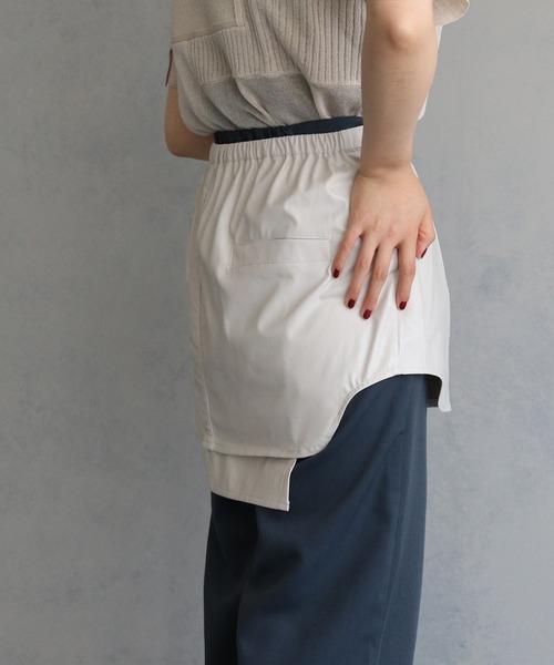 &g'aime（アンジェム）の「【&g’aime】合皮ラップスカート　SYNTHETIC LEATHER WRAP SKIRT（スカート・レディース・グレー/アイボリー/ブラック・FREE）」の8枚目の写真
