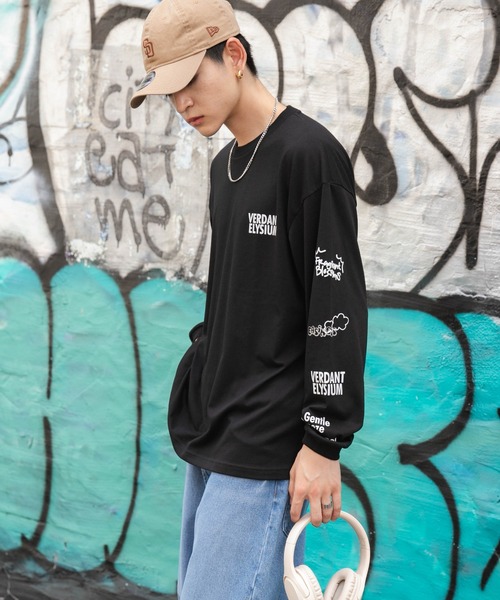 WEGO（ウィゴー）の「WEGO/アクセ付きグラフィックアンサンブルT（アンサンブル・メンズ・ブラック/ベージュ/グリーン・LARGE/MEDIUM）」の10枚目の写真