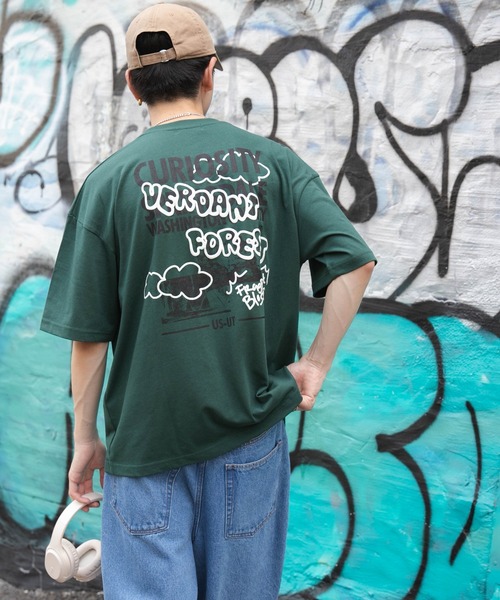 WEGO（ウィゴー）の「WEGO/アクセ付きグラフィックアンサンブルT（アンサンブル・メンズ・ブラック/ベージュ/グリーン・LARGE/MEDIUM）」の9枚目の写真