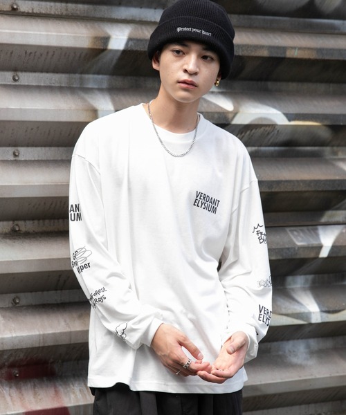 WEGO（ウィゴー）の「WEGO/アクセ付きグラフィックアンサンブルT（アンサンブル・メンズ・ブラック/ベージュ/グリーン・LARGE/MEDIUM）」の11枚目の写真