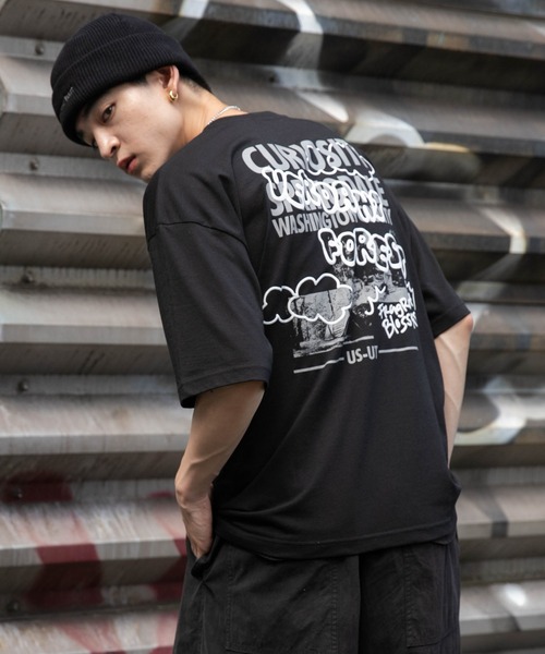 WEGO（ウィゴー）の「WEGO/アクセ付きグラフィックアンサンブルT（アンサンブル・メンズ・ブラック/ベージュ/グリーン・LARGE/MEDIUM）」の22枚目の写真