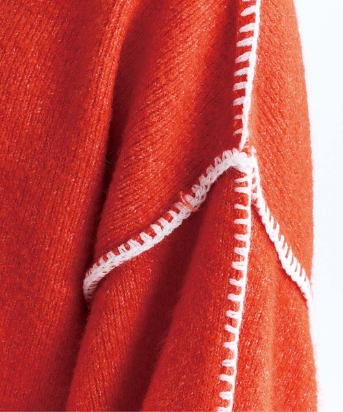 ROXY（ロキシー）の「CANDY COTTON/ロキシーボリュームスリーブニット・セーター（ニット/セーター・レディース・ブラック/オレンジ/ホワイト・MEDIUM/LARGE/SMALL）」の9枚目の写真