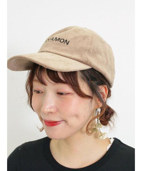 Samansa Mos2(サマンサ モスモス)の「コーデュロイキャップ(ハット・レディース・ブラウン/ベージュ・F)」の2枚目の写真