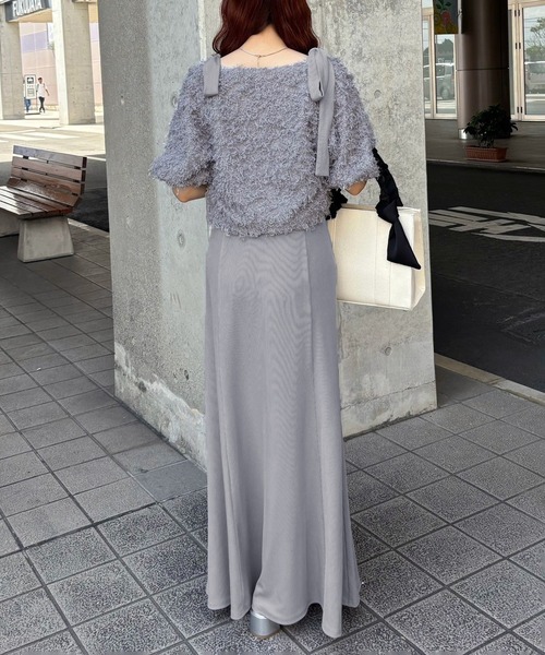 one after another NICE CLAUP（ワンアフターアナザーナイスクラップ）の「【スタッフ企画】リボンボタンカーディガンsetワンピース（ワンピース・レディース・サックスブルー/ピンク/アイボリー・FREE）」の19枚目の写真
