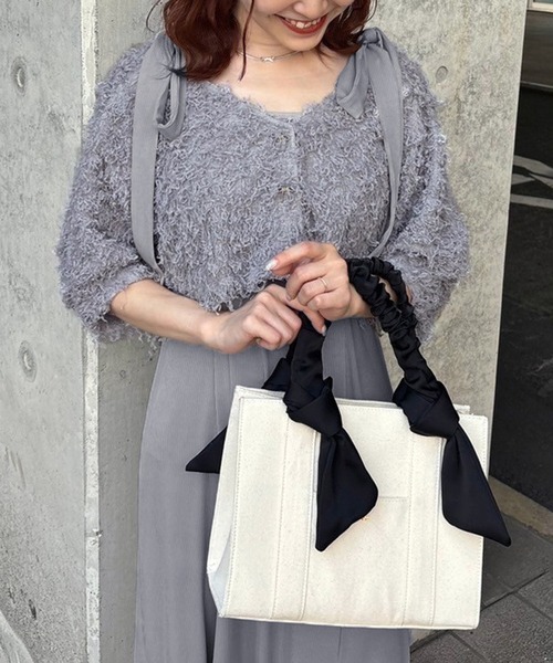 one after another NICE CLAUP（ワンアフターアナザーナイスクラップ）の「【スタッフ企画】リボンボタンカーディガンsetワンピース（ワンピース・レディース・サックスブルー/ピンク/アイボリー・FREE）」の22枚目の写真