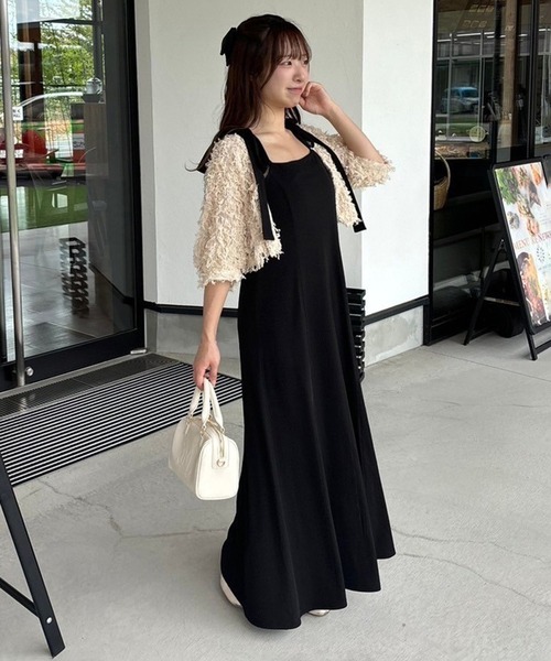 セール】【スタッフ企画】リボンボタンカーディガンsetワンピース