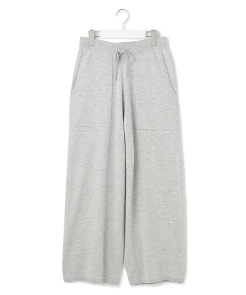 J.PRESS YORK STREET(ジェイプレスヨークストリート)の「【WOMEN】ANTI PILLING WOOL ニットワイドパンツ(その他パンツ・レディース・ブラック系/ライトグレー系/ダルブルー系・F)」の2枚目の写真