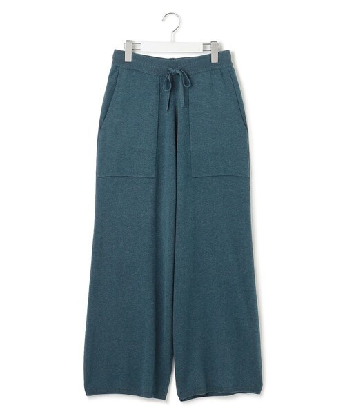 J.PRESS YORK STREET(ジェイプレスヨークストリート)の「【WOMEN】ANTI PILLING WOOL ニットワイドパンツ(その他パンツ・レディース・ブラック系/ライトグレー系/ダルブルー系・F)」の3枚目の写真