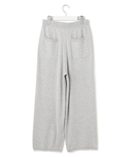 J.PRESS YORK STREET(ジェイプレスヨークストリート)の「【WOMEN】ANTI PILLING WOOL ニットワイドパンツ(その他パンツ・レディース・ブラック系/ライトグレー系/ダルブルー系・F)」の4枚目の写真