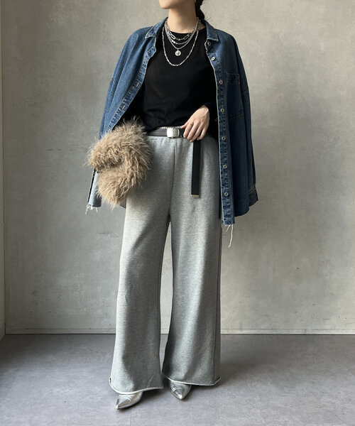 DouDou(ドゥドゥ)の「コットンチュールロンTEE(Tシャツ/カットソー・レディース・オフホワイト/カーキ/ブラック・FREE)」の19枚目の写真