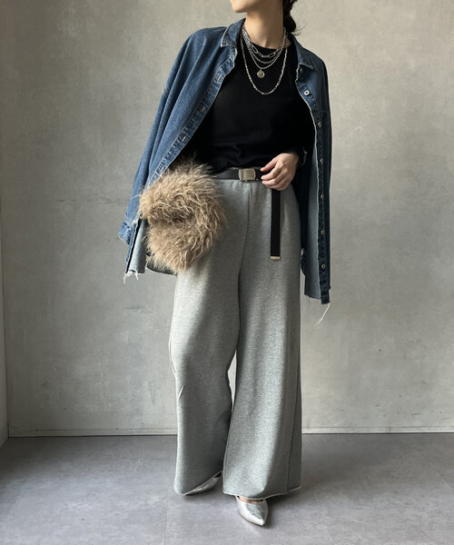 DouDou(ドゥドゥ)の「コットンチュールロンTEE(Tシャツ/カットソー・レディース・オフホワイト/カーキ/ブラック・FREE)」の20枚目の写真