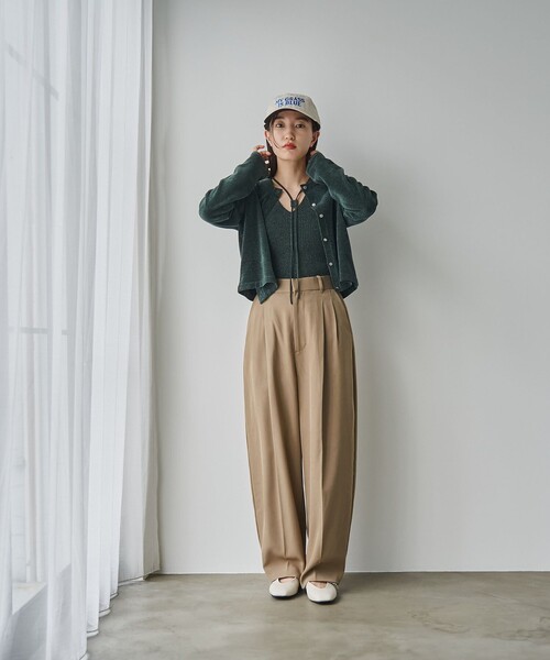 RONEL(ロネル)の「カーブパンツ(その他パンツ・レディース・ブラック/ベージュ/オフホワイト/ターコイズブルー・S/M/L)」の14枚目の写真