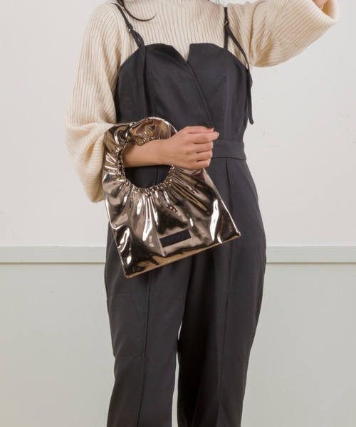 HELOYSE(エロイーズ)の「【HELOYSE/エロイーズ】ハンドバッグ トートバッグ(ハンドバッグ・レディース・シルバー系その他/ブラック/グレー/シルバー/ライム/ブラウン・FREE)」の3枚目の写真