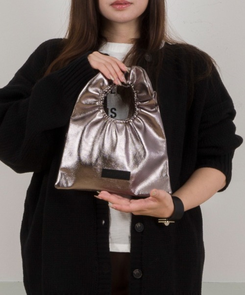 HELOYSE(エロイーズ)の「【HELOYSE/エロイーズ】ハンドバッグ トートバッグ(ハンドバッグ・レディース・シルバー系その他/ブラック/グレー/シルバー/ライム/ブラウン・FREE)」の2枚目の写真