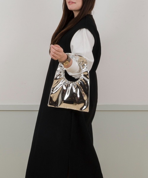 HELOYSE(エロイーズ)の「【HELOYSE/エロイーズ】ハンドバッグ トートバッグ(ハンドバッグ・レディース・シルバー系その他/ブラック/グレー/シルバー/ライム/ブラウン・FREE)」の18枚目の写真