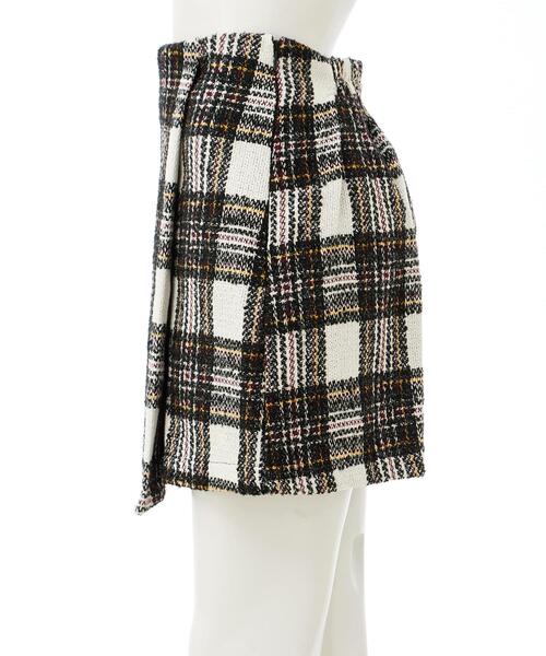 INGNI（イング）の「チェック柄ラップスカパン（スカート・レディース・ホワイト×ブラック/ブラウン/レッド・FREE）」の5枚目の写真