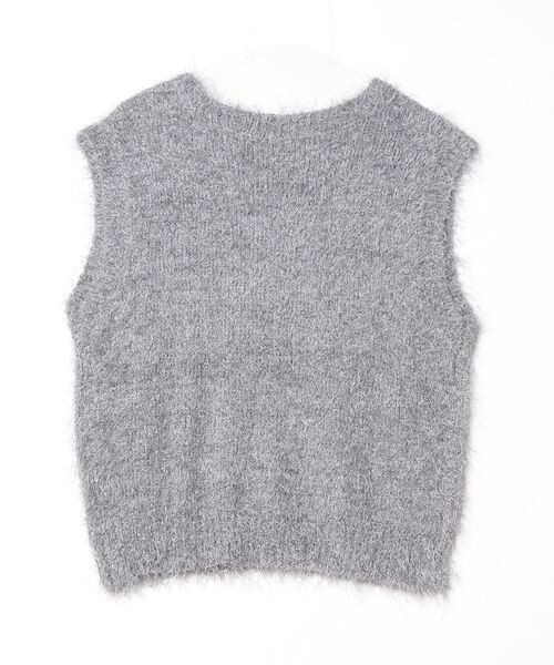 AMERICAN RAG CIE(アメリカンラグシー)の「【ARC】ダンスフェザーVネックベスト(ベスト・レディース・オフホワイト/ライトブルー/チャコール・FREE)」の4枚目の写真