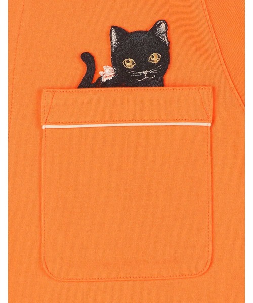 une nana cool(ウンナナクール)の「【綿100%】 魔女の猫パジャマ(ルームウェア/パジャマ・レディース・オレンジ/ホワイト/ブラック/グレー・M/L)」の9枚目の写真