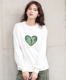 TAHCHEE（ターチー）の「【ムラサキスポーツ限定】TAHCHEE/ターチー ロンT ファーハート オーバーサイズ TC240701-01（Tシャツ/カットソー）」