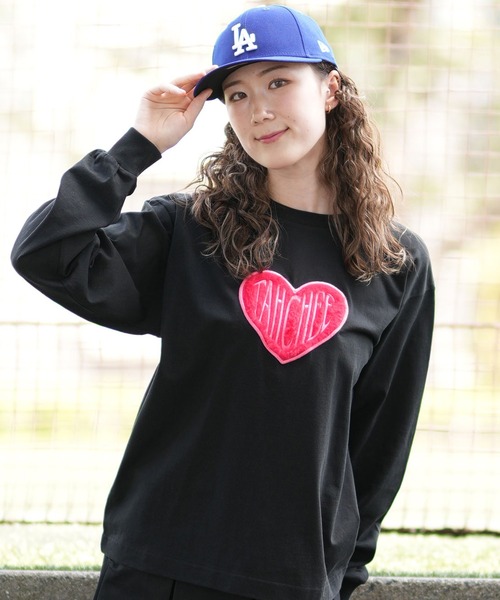 DISH FC限定カラー ロングTシャツ フォイルプリントパーシャルチェックロンT（カットソー）｜CB