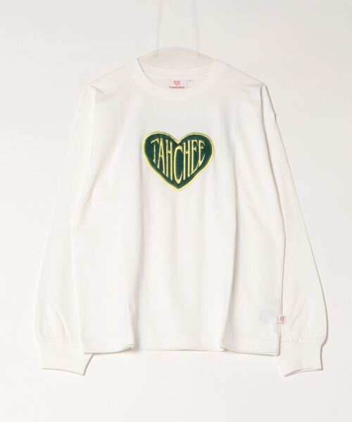 TAHCHEE ターチー 長袖 Tシャツ レディース ロンT ハート ファー バックプリント TC240701-01 ムラサキスポーツ限定 TAHCHEE ターチー 長袖 Tシャツ レディース ロンT ハート ファー