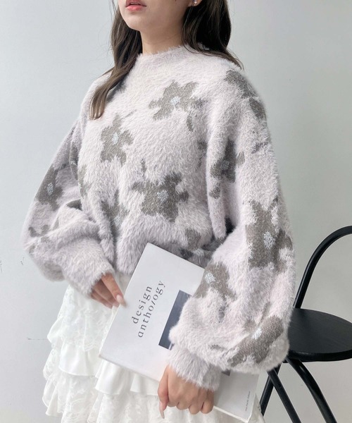 セール】◇フェザージャガードニットプルオーバー（ニット/セーター