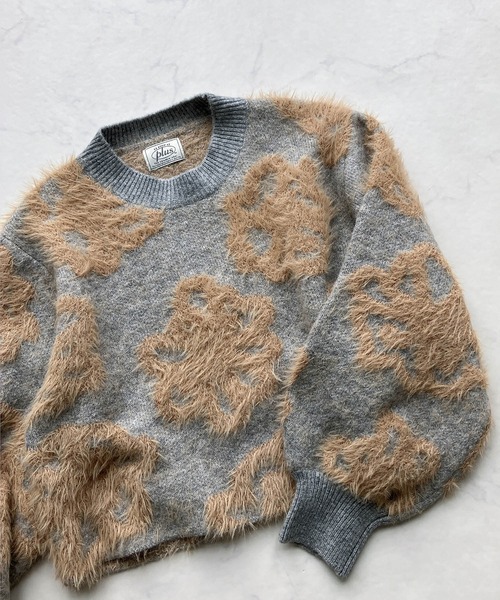 AS KNOW AS plus（アズノゥアズプラス）の「◇フェザージャガードニットプルオーバー（ニット/セーター・レディース・グレー系/アイボリー系/ブルー系/ライトグレー系1/アイボリー系1・FREE）」の21枚目の写真