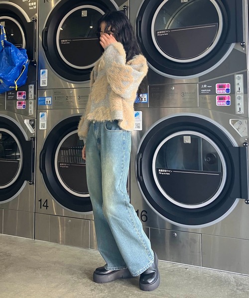 AS KNOW AS plus（アズノゥアズプラス）の「◇フェザージャガードニットプルオーバー（ニット/セーター・レディース・グレー系/アイボリー系/ブルー系/ライトグレー系1/アイボリー系1・FREE）」の14枚目の写真