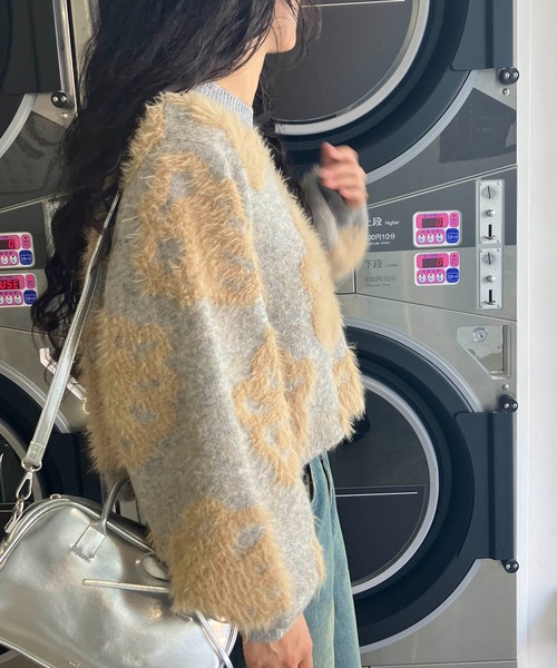 AS KNOW AS plus（アズノゥアズプラス）の「◇フェザージャガードニットプルオーバー（ニット/セーター・レディース・グレー系/アイボリー系/ブルー系/ライトグレー系1/アイボリー系1・FREE）」の7枚目の写真