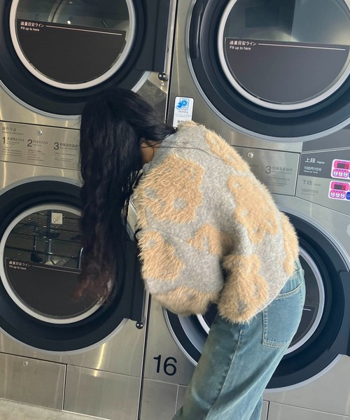 AS KNOW AS plus（アズノゥアズプラス）の「◇フェザージャガードニットプルオーバー（ニット/セーター・レディース・グレー系/アイボリー系/ブルー系/ライトグレー系1/アイボリー系1・FREE）」の11枚目の写真