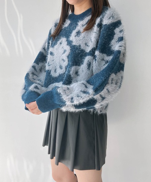 セール】◇フェザージャガードニットプルオーバー（ニット/セーター