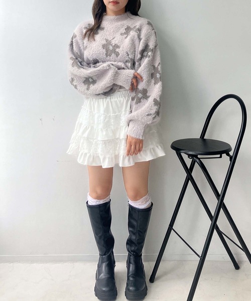 セール】◇フェザージャガードニットプルオーバー（ニット/セーター