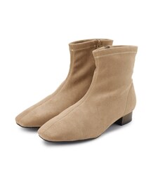 SHOO・LA・RUE（シューラルー）の「【22.5cm～25.0cm】軽くて歩きやすい ローヒール ストレッチブーツ【SHOO WARM】（ブーツ）」