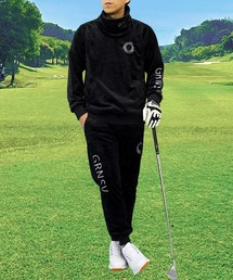 Malbon セットアップ ブラック 上下セット ミニマルデザイン 新品✨⛳ Malbon セットアップ ブラック 上下セット ミニマルデザイン