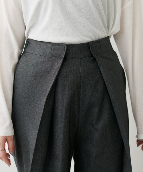 natural couture（ナチュラルクチュール）の「【mamamo】セルフカット楽ちんタックデニムパンツ（デニムパンツ・レディース・ブルー系その他/グレー/ブラック系その他・FREE）」の15枚目の写真